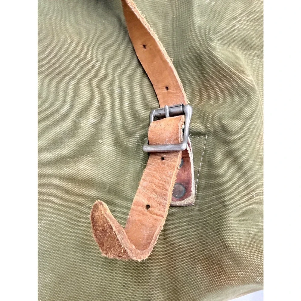 Duluth Pack Duluth Minn Vintage Canvas Leather Scout Backpack Olive Green USA